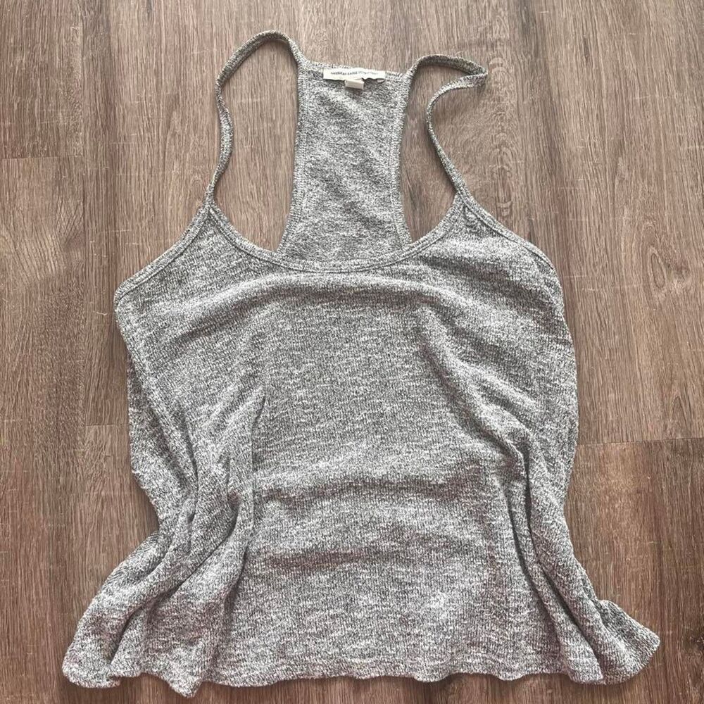 American Eagle Gray Knit Tank